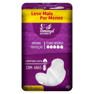 Absorvente Noturno Com Abas Leve 16 Pague 14 Feminyd