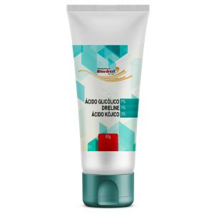 Creme Clareador Com Ácido Glicólico 7%+Drieline 1%+Ácido kójico 3% - 60G