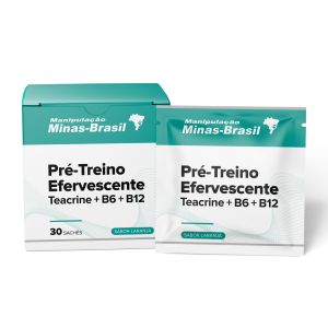 Pré Treino Efervescente Sabor Laranja Teacrine + B6 + B12 30 Sachês