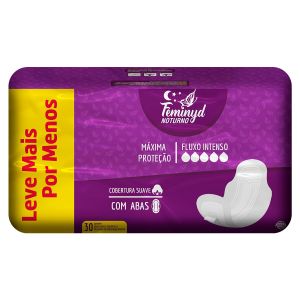 Absorvente Noturno Com Abas Com 30 Unidades Feminyd