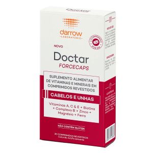 Suplemento Alimentar Doctar Forcecaps Cabelos e Unhas Com 30 Comprimidos Darrow