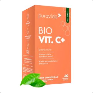 Vitamina C Puravida Bio Vit C+ 60 Cápsulas
