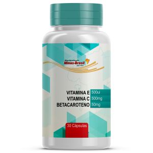 Cápsulas Vitaminas e ,Vitamina C e Betacaroteno -30 Cápsulas