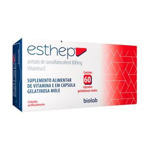 Suplemento Alimentar Esthep Vitamina E 800mg Com 60 Cápsulas Biolab