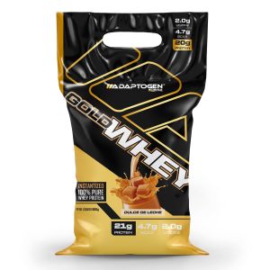 Whey Protein Concentrado Gold Whey Sabor Dulce De Leche 900g Adaptogen