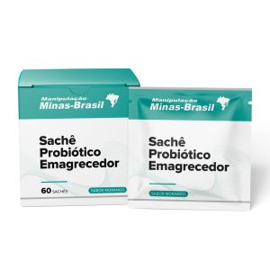 Sachê Probiótico Emagrecedor Sabor Morango - 60 Sachês