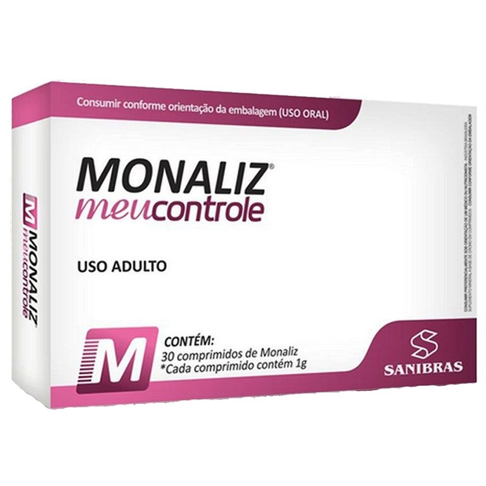 3x Monaliz Meu Controle (3x 30 comprimidos) - Sanibrás - Sem Sabor