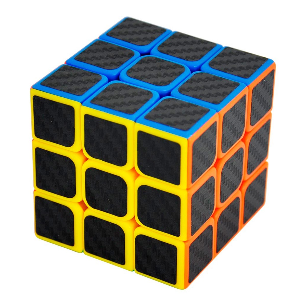 Cubo Mágico Profissional 3x3 Preto Adesivado Moyo