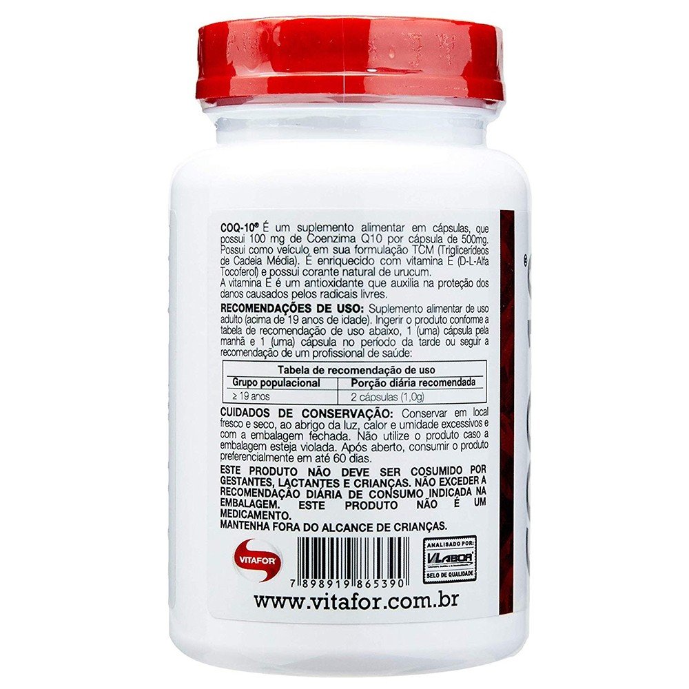 Comprar Coenzima Q10 Vitafor 60 Cápsulas | Drogaria
