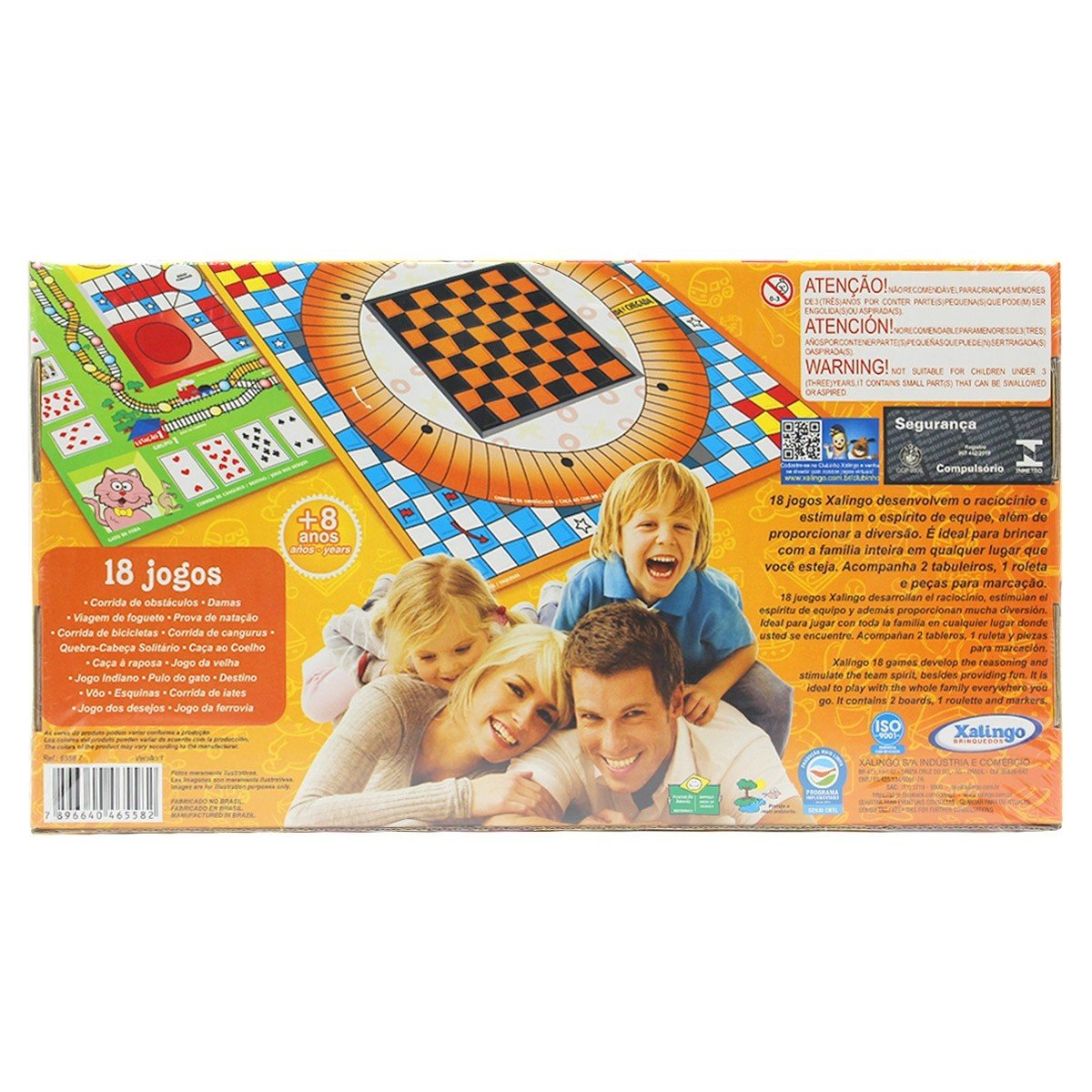 Jogo de Tabuleiro - 18 Jogos - 65587 - Xalingo - Real Brinquedos