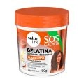 Gelatina Ativadora de Cachos Hidratação SOS Cachos Óleo de Coco Com 400g Salon Line