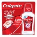 Kit Creme Dental Colgate Luminous White Com 3 Unidades + Enxaguante Bucal 250ml