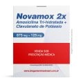 Novamox Amoxicilina Tri-hidratada 875mg Com Clavulanato de Potássio 125mg Com 14 comprimidos