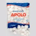 Algodão Em Bolas Hidrófilo Apolo Multiuso 100G