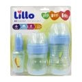 Kit Mamadeiras Evolution Azul 50ml 150ml e 240ml Lillo
