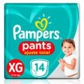 Fraldas Pampers Pants Ajuste Total Tamanho XG com 14 Unidades