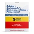 Cafeína com Carisoprodol com Diclofenaco Sódico e Paracetamol 30 Comprimidos Genérico Eurofarma