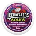 Pastilha Ice Breakers Sours Mix De Morango Blueberry E Framboesa Sem Açúcar 24g Hershey's