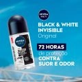 Desodorante Antitranspirante Roll-On Nivea Men Black e White Invisible 72h 50ml