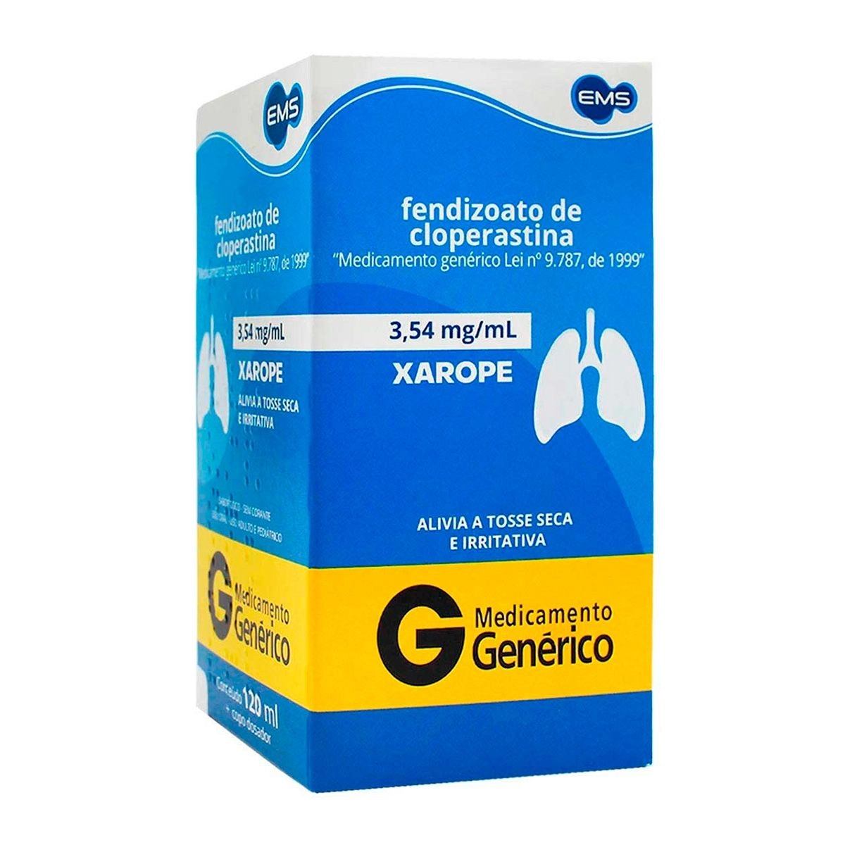 Fendizoato de Cloperastina 3,54mg/ml Xarope 120ml Genérico Ems