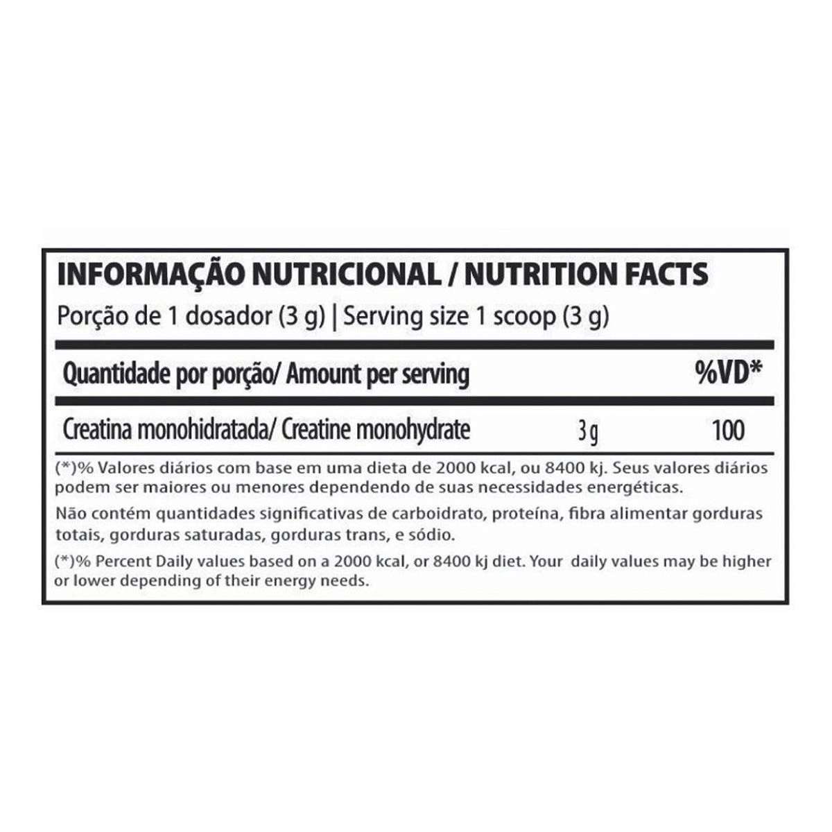 Creatine Monohidratada Com 200g Under Labz