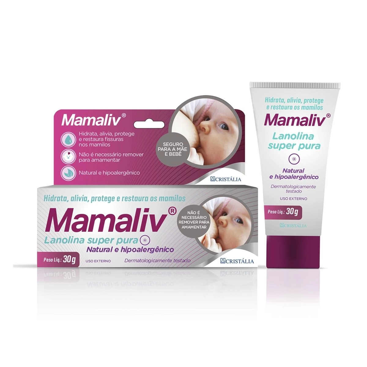 Mamaliv Lanolina Pomada Para Mamilos Com 30g Cristália