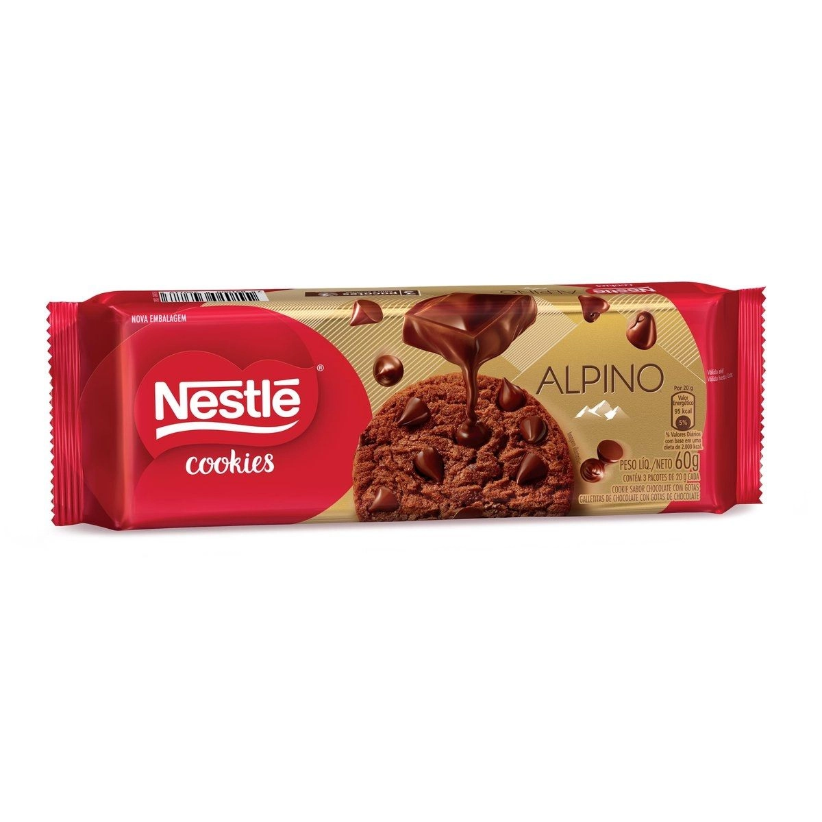 Cookies Chocolate Alpino Com 60g