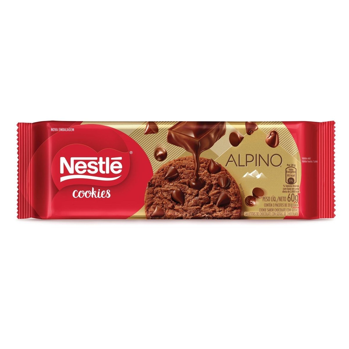 Cookies Chocolate Alpino Com 60g