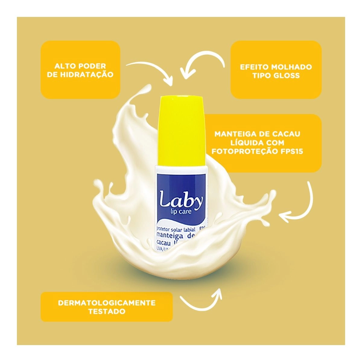 Manteiga De Cacau Liquida Roll On 10ml Fps 15 Laby