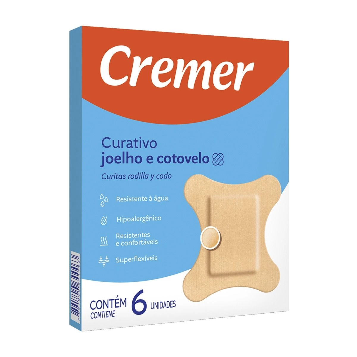 Curativo Joelho e Cotovelo Com 6 Unidades Cremer