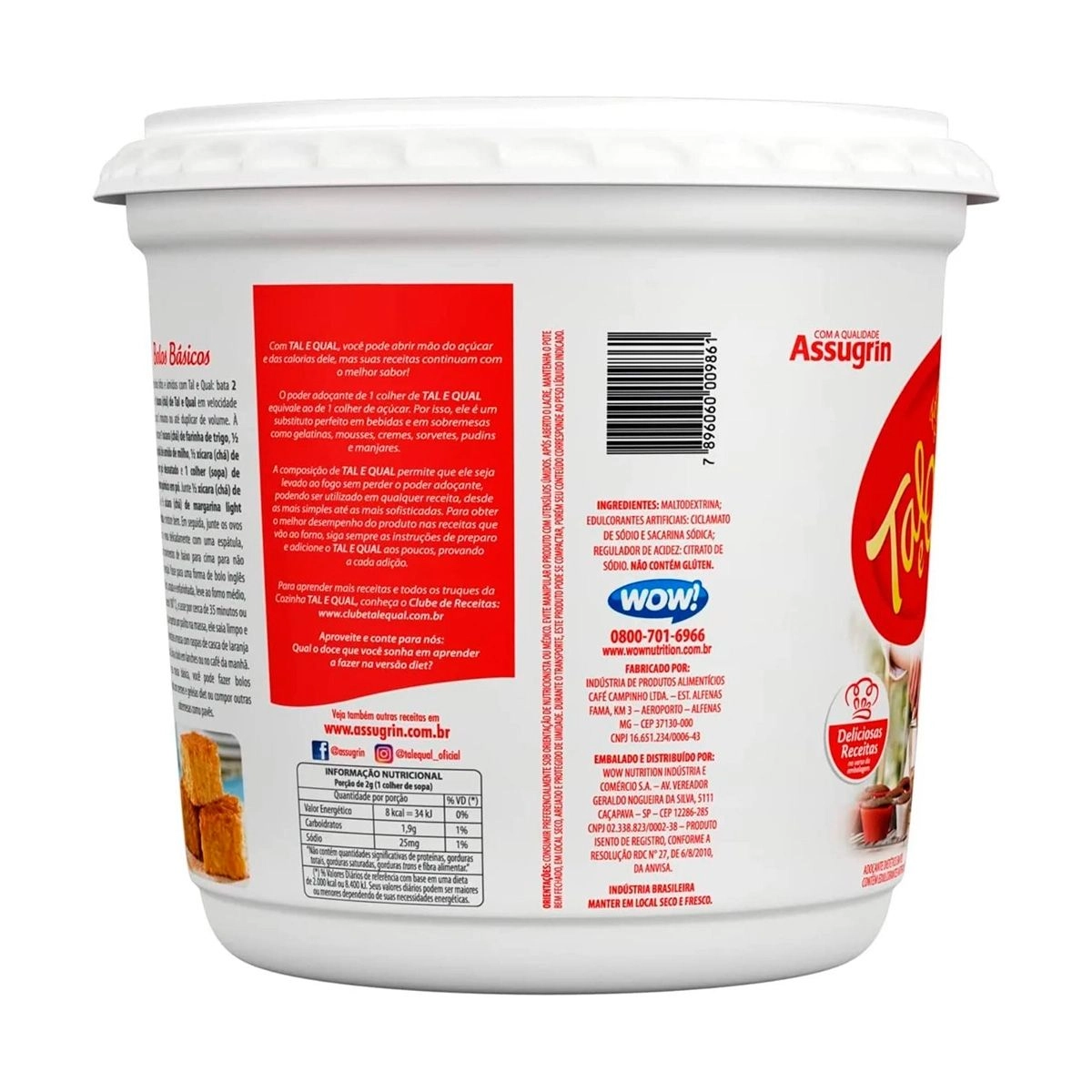 Adoçante Dietético em Pó Tal e Qual Diet Forno e Fogão 500 G Gold