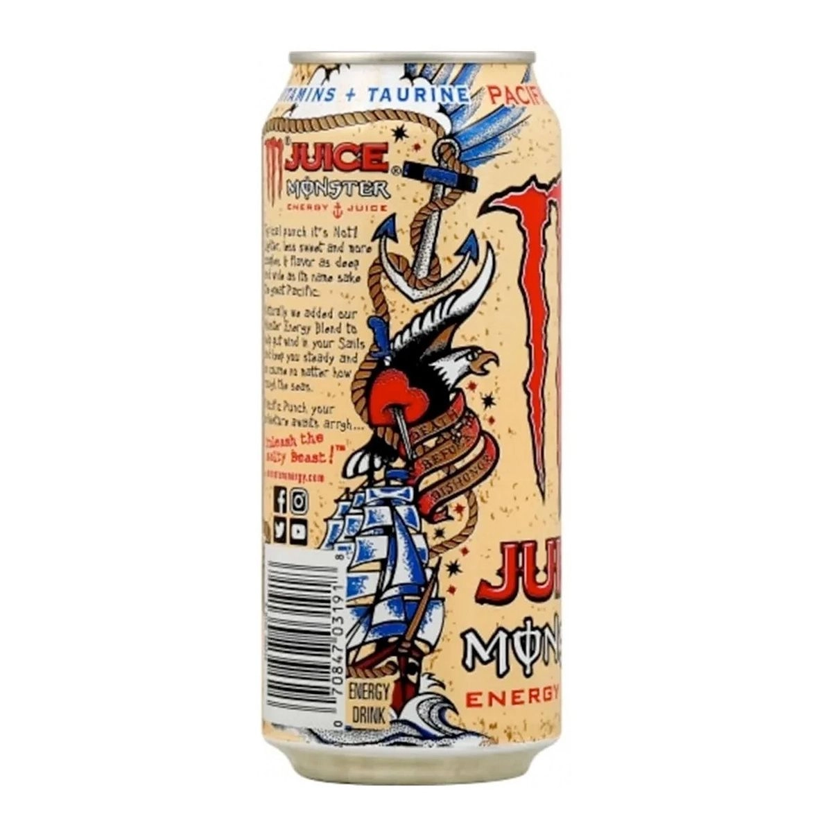 Energético Monster Energy Juice Pacific Punch Lata Com 473ml