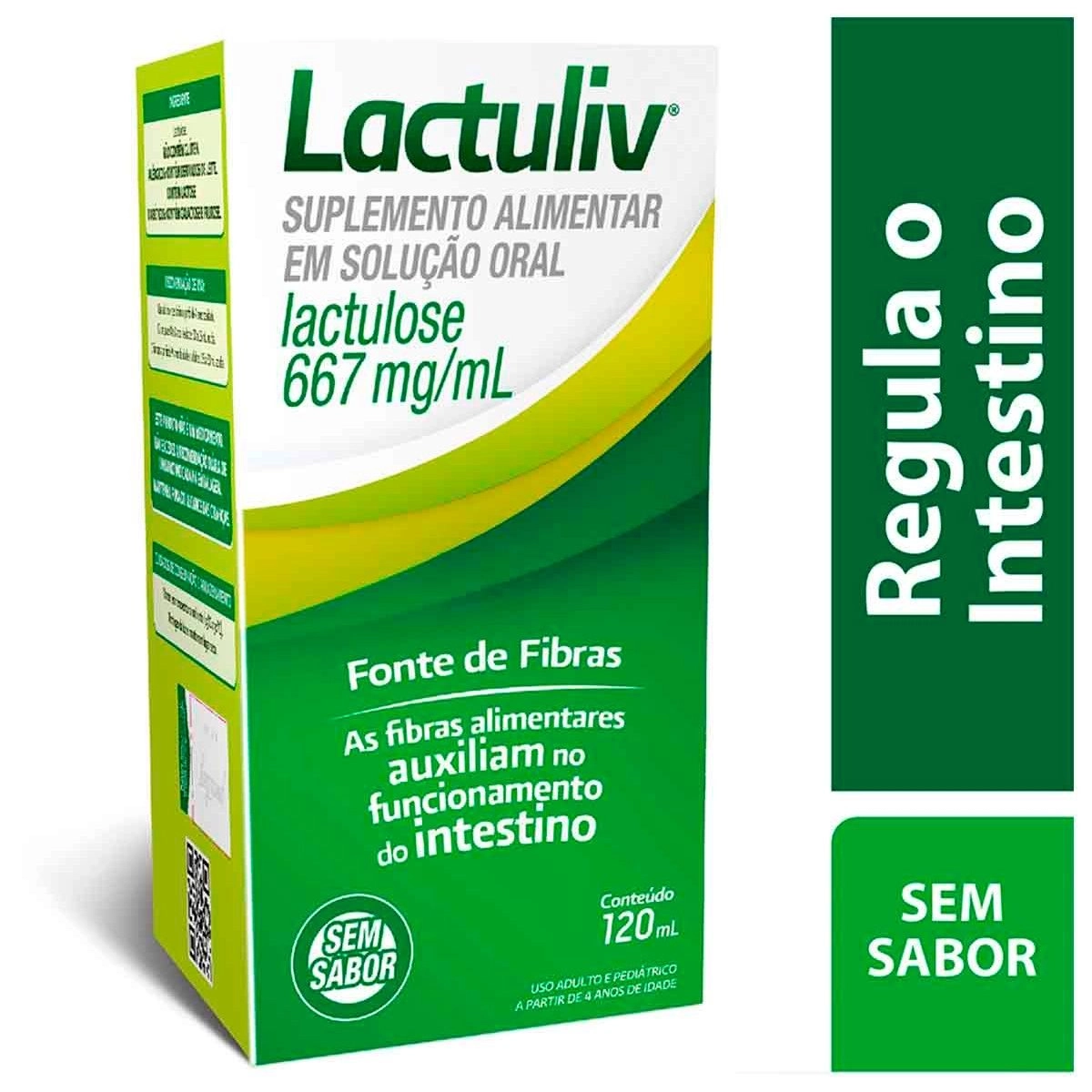 Suplemento Alimentar Lactuliv 667mg/ml Solução Oral Sem Sabor Com 120ml Legrand