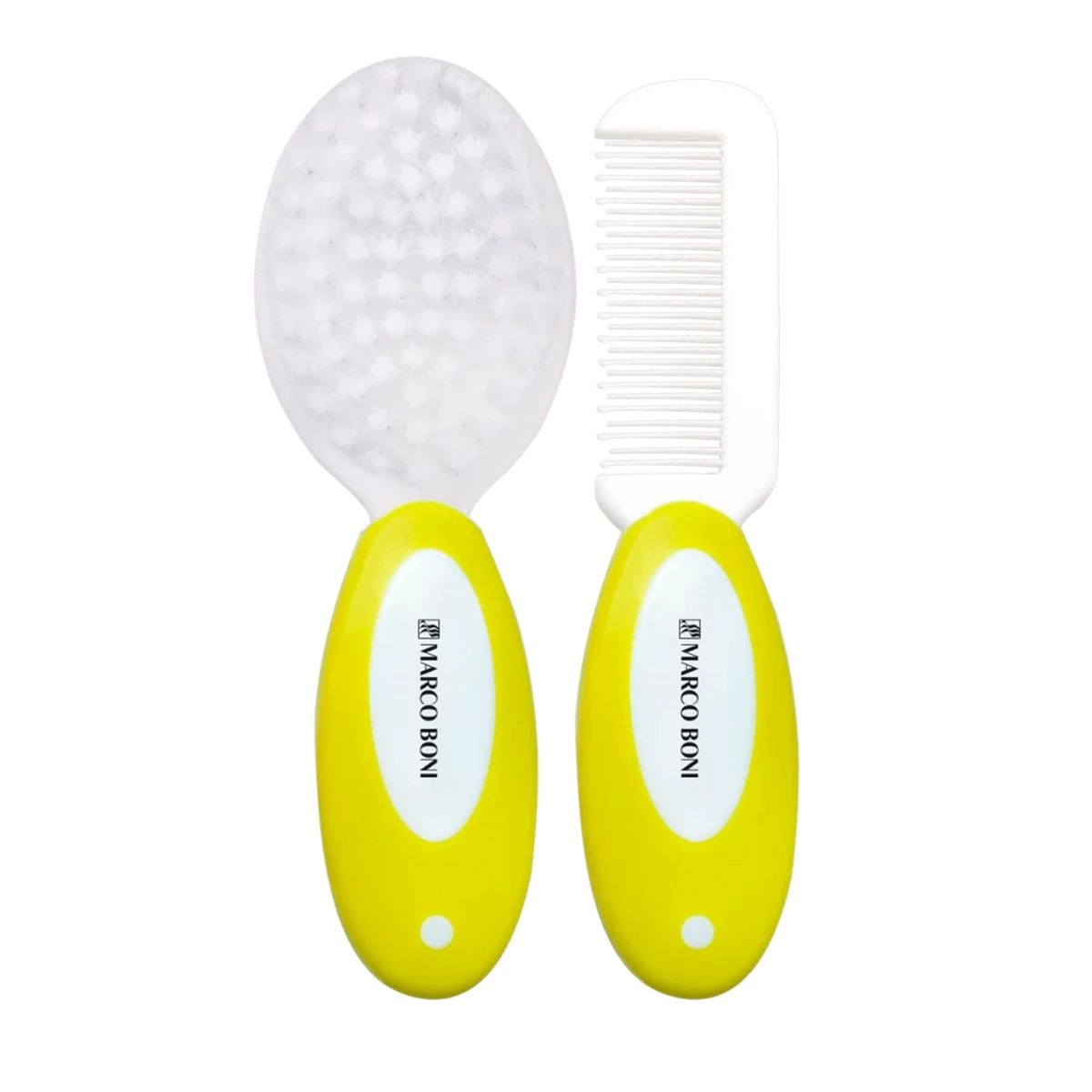 Kit Escova E Pente Baby Amarelo Marco Boni