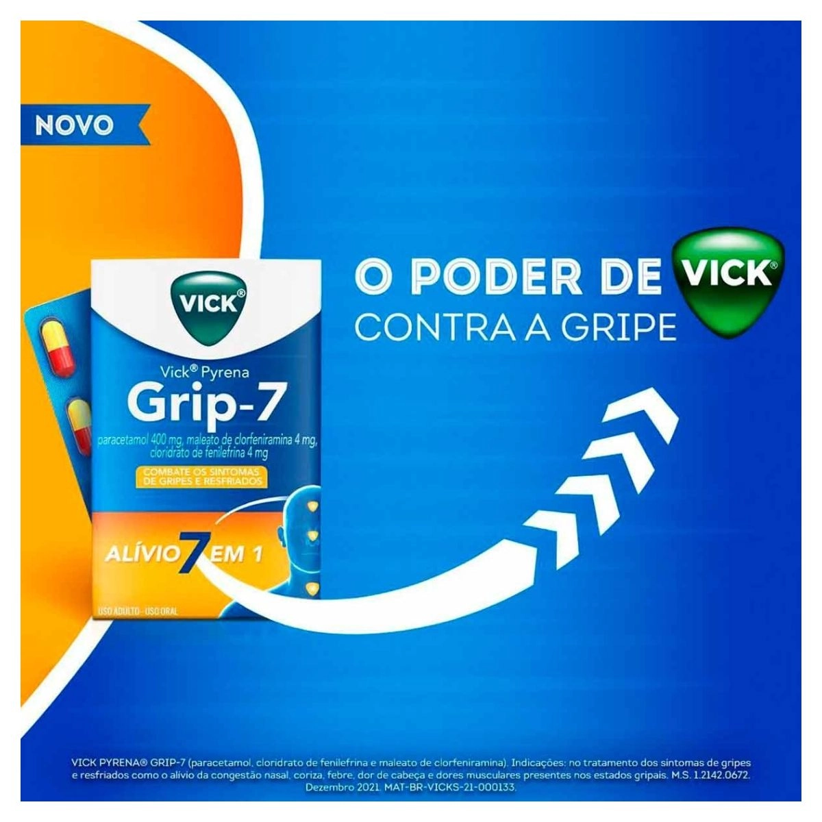 Vick Pyrena Grip 7 Com 10 Cápsulas