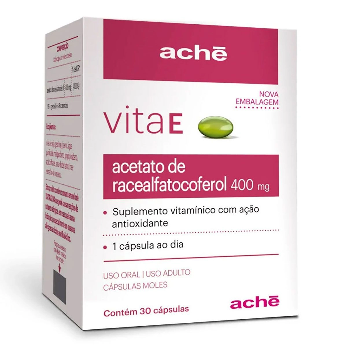 Vita E 400Mg Com 30 Cápsulas