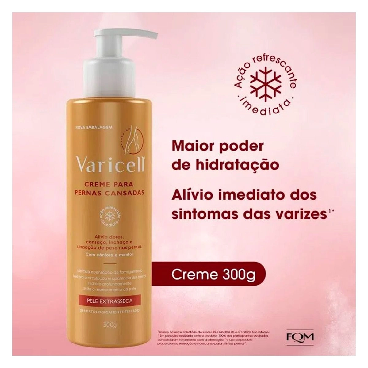 Varicell Creme para as Pernas Pele Extra Seca Com 300g