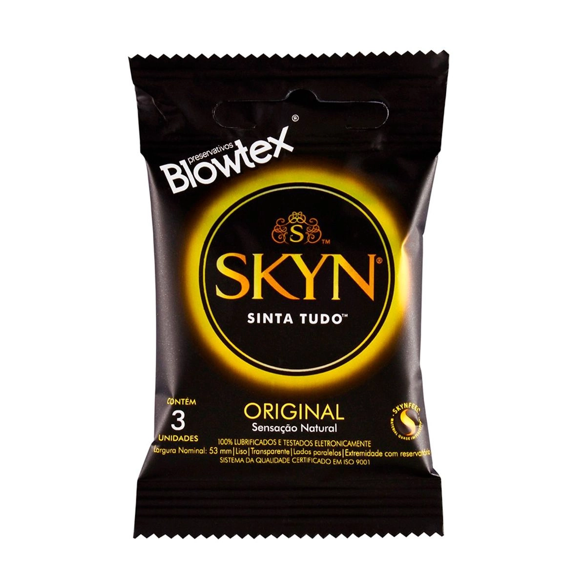 Preservativo Skyn Sinta Sensação Natural Com 3 Unidades Blowtex