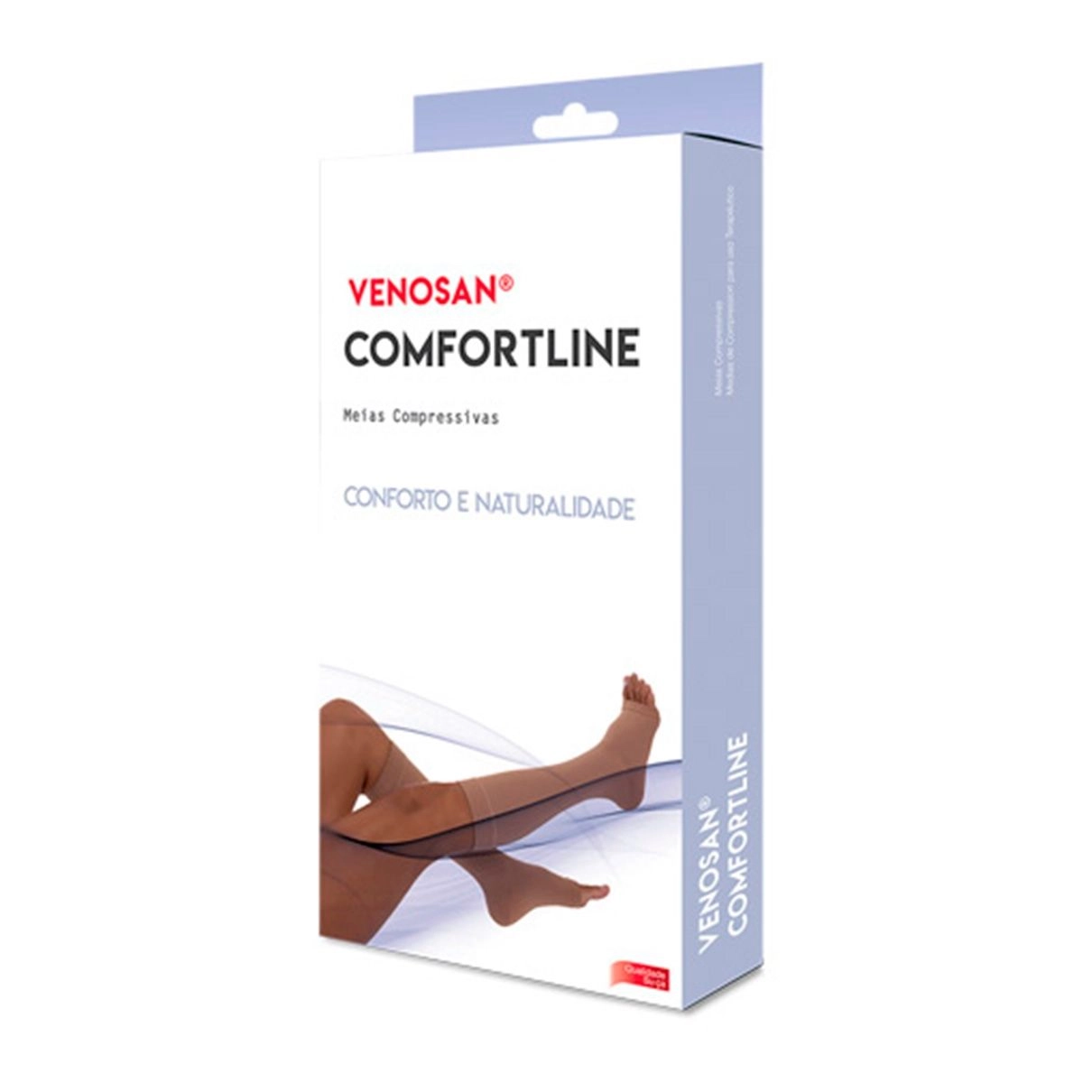 Meia Calça Venosan Comfortline Compressão 20-30Mmhg Tamanho G Curta Pé Aberto Bege Ref:br61211