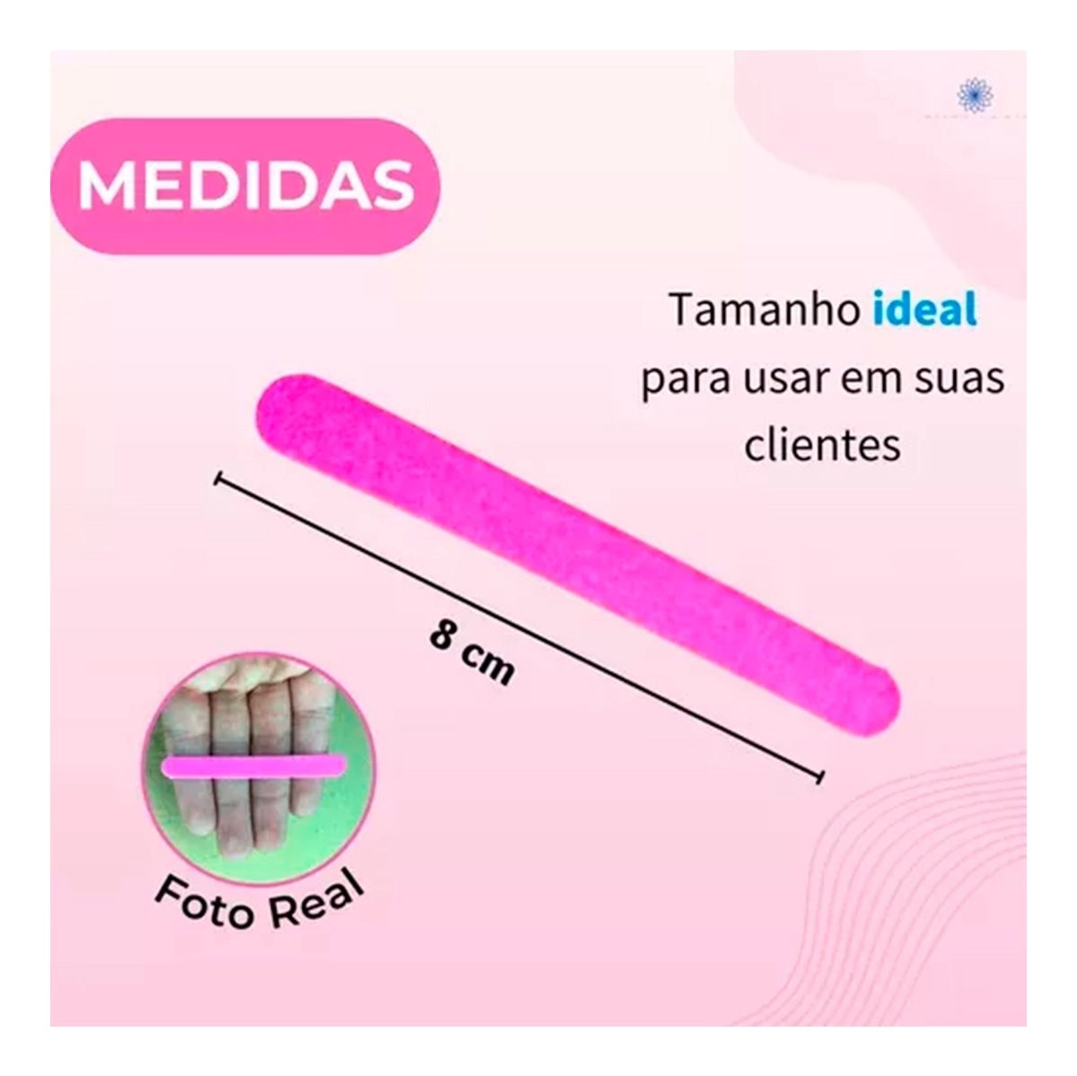 Lixa Mini Rosa Para Unhas 1 Unidade Santa Clara