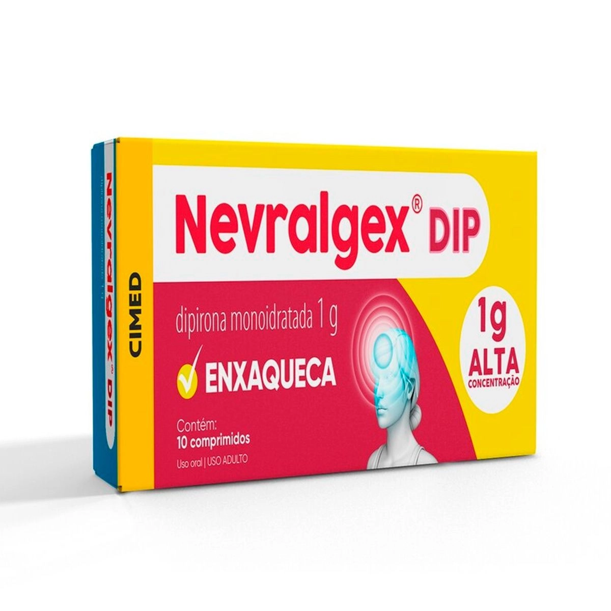 Nevralgex Dip Dipirona Monohidratada 1g Com 10 Comprimidos Cimed