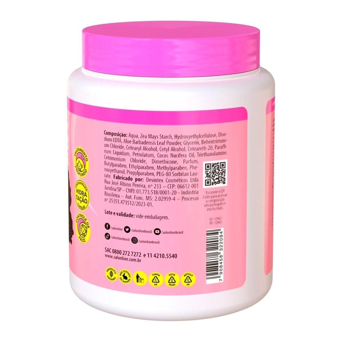 Creme Para Pentear 5 em 1 SOS Cachos Kids Hidratação Com 1kg Salon Line
