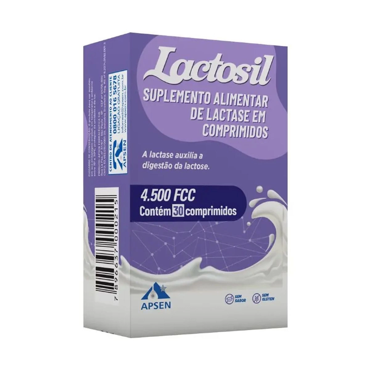 Lactosil 4.500 FCC Com 30 Comprimidos Apsen