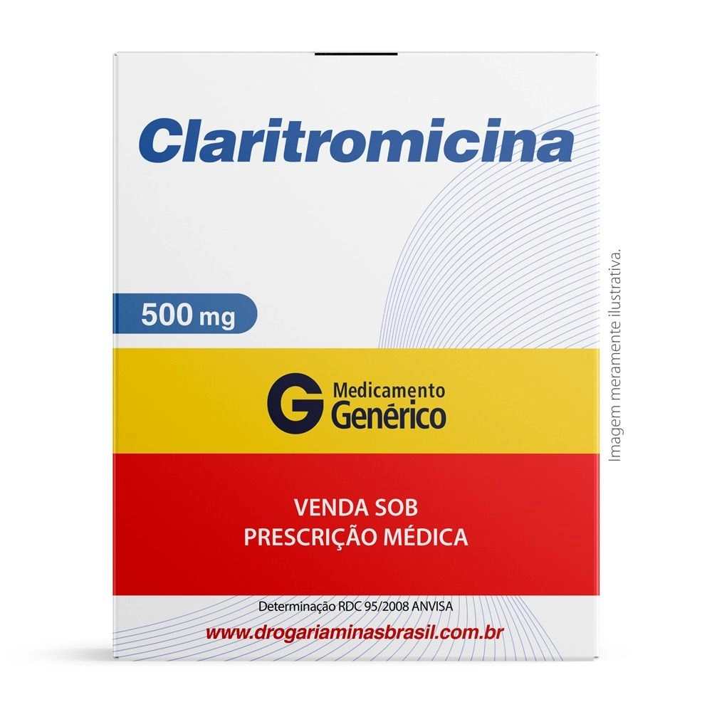 Claritromicina 500mg Com 7 Comprimidos Genérico Pharlab