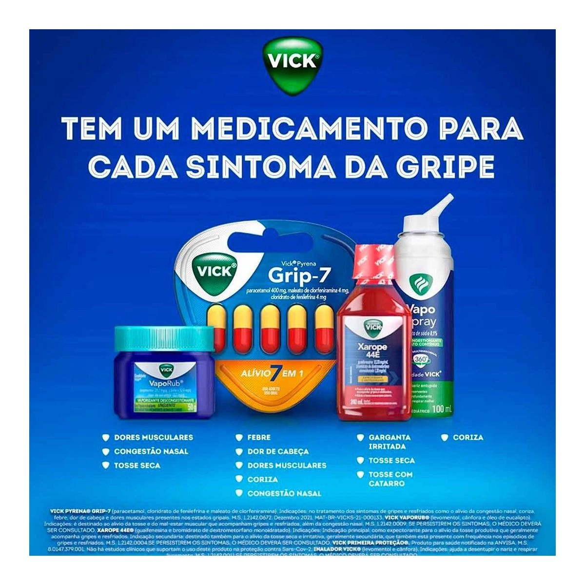 Vick Pyrena Grip-7 Com 5 cápsulas