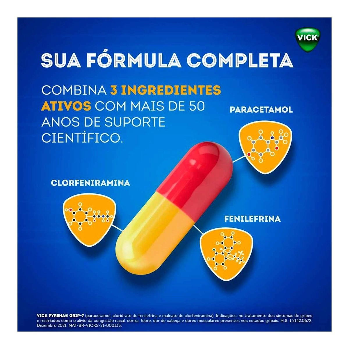Vick Pyrena Grip-7 Com 5 cápsulas