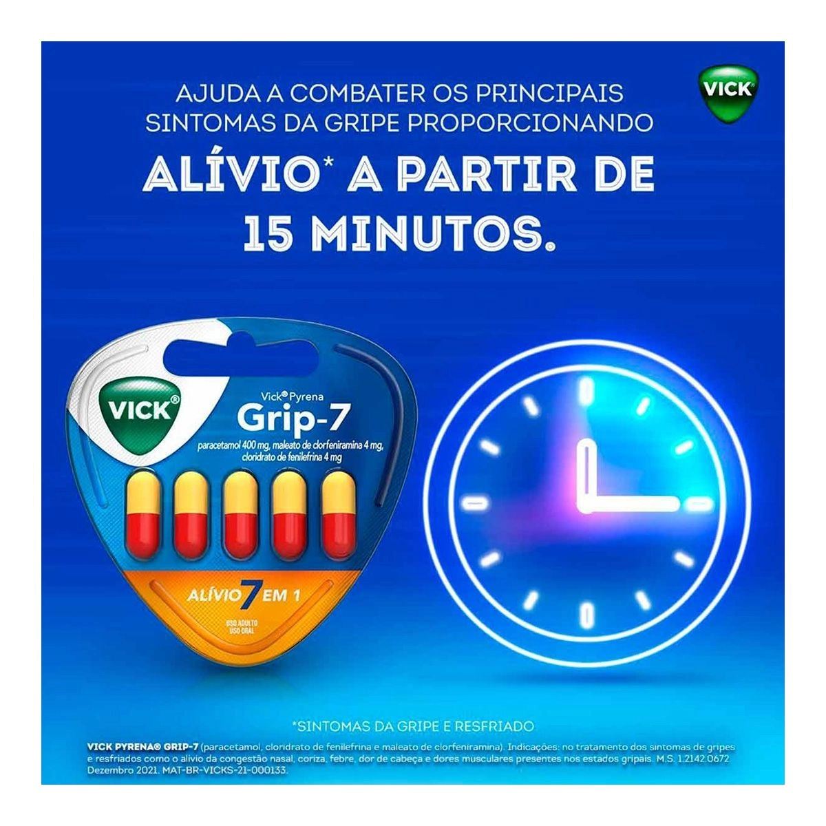 Vick Pyrena Grip-7 Com 5 cápsulas
