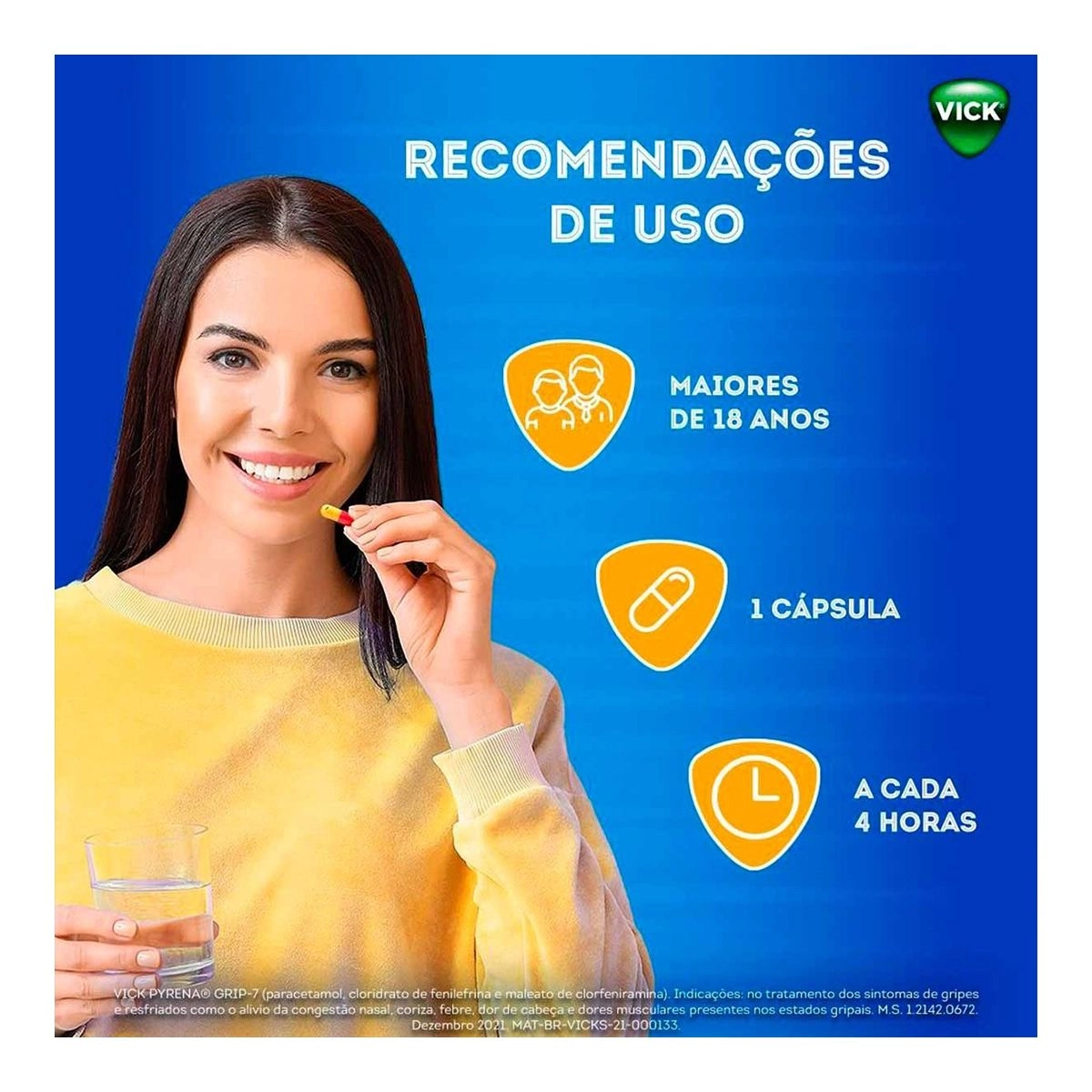 Vick Pyrena Grip-7 Com 5 cápsulas