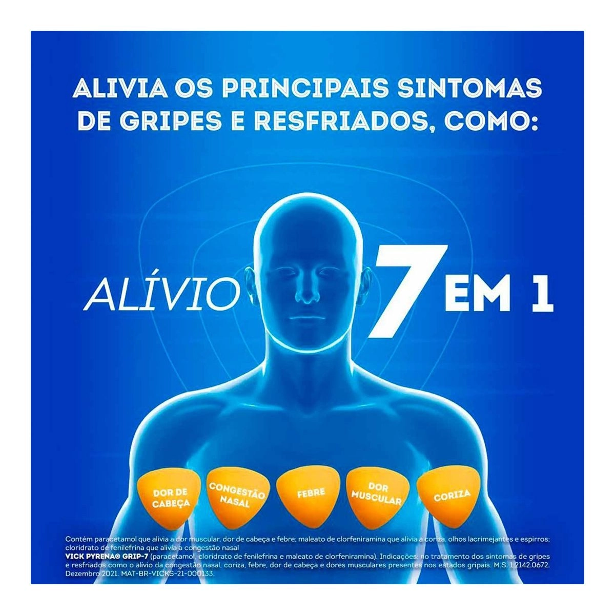 Vick Pyrena Grip-7 Com 5 cápsulas