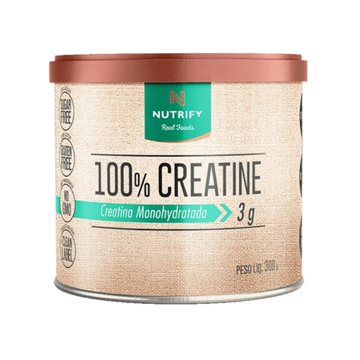 100% Creatine Creatina Monohidratada Com 300g Nutrify